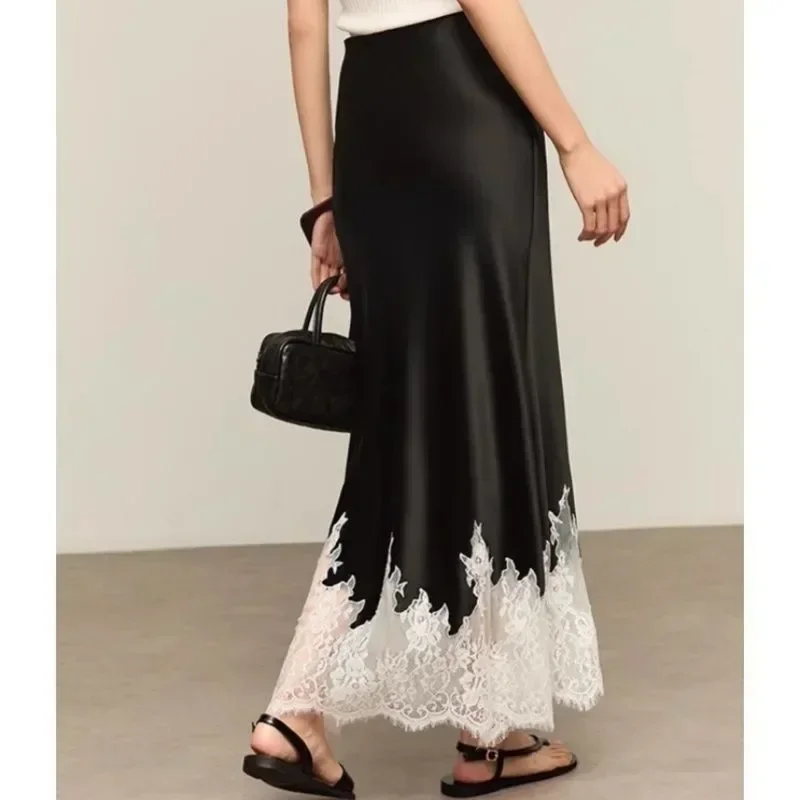 Fada renda-trim midi saia alta - Summer Clothing Trends 2025 Women'S avaliação e preço