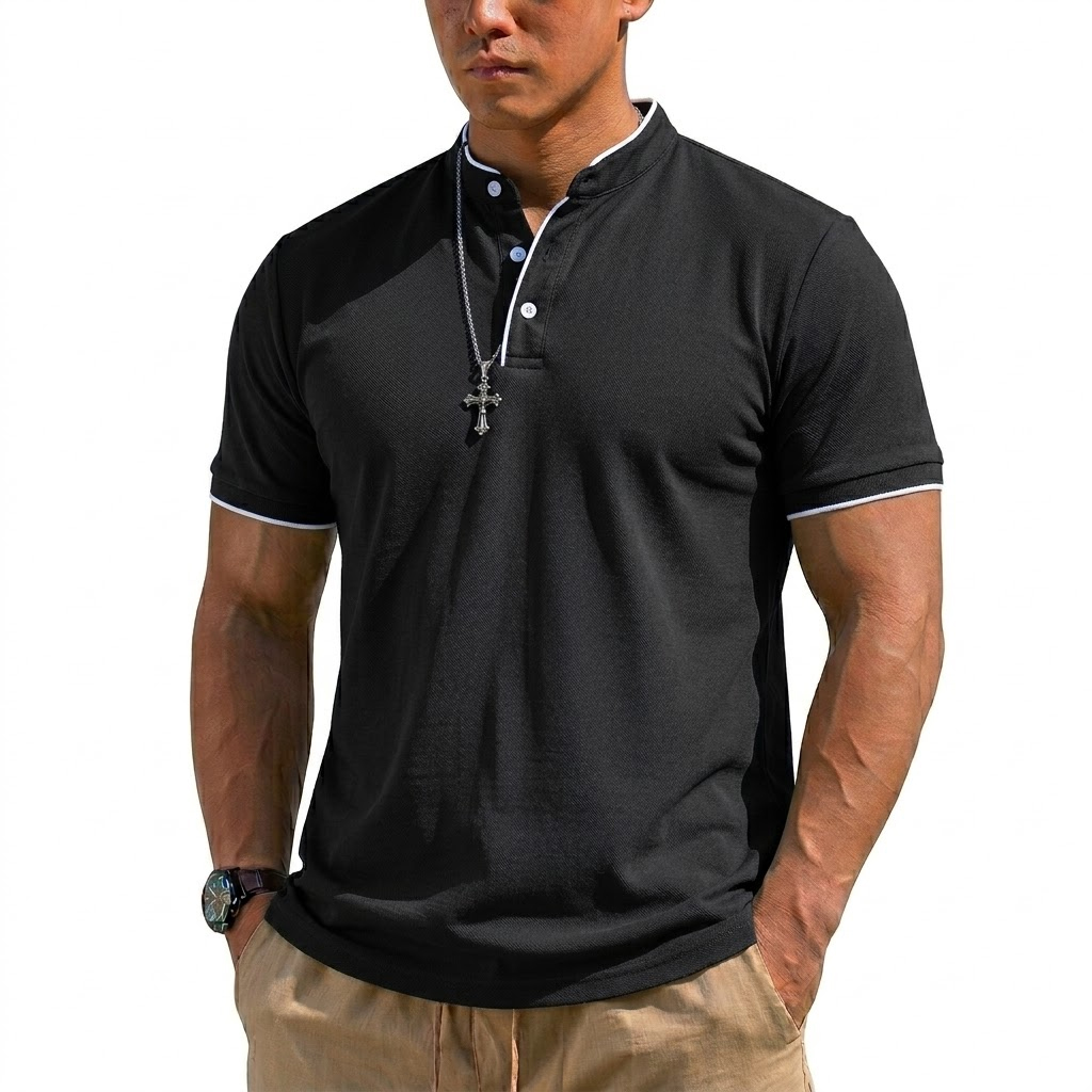 Camisa Henley de Manga Curta p - Summer Clothing Essentials avaliação e preço