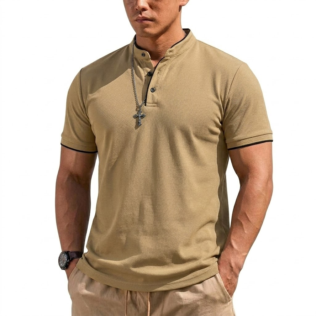 Camisa Henley de Manga Curta p - Summer Clothing Essentials avaliação e preço
