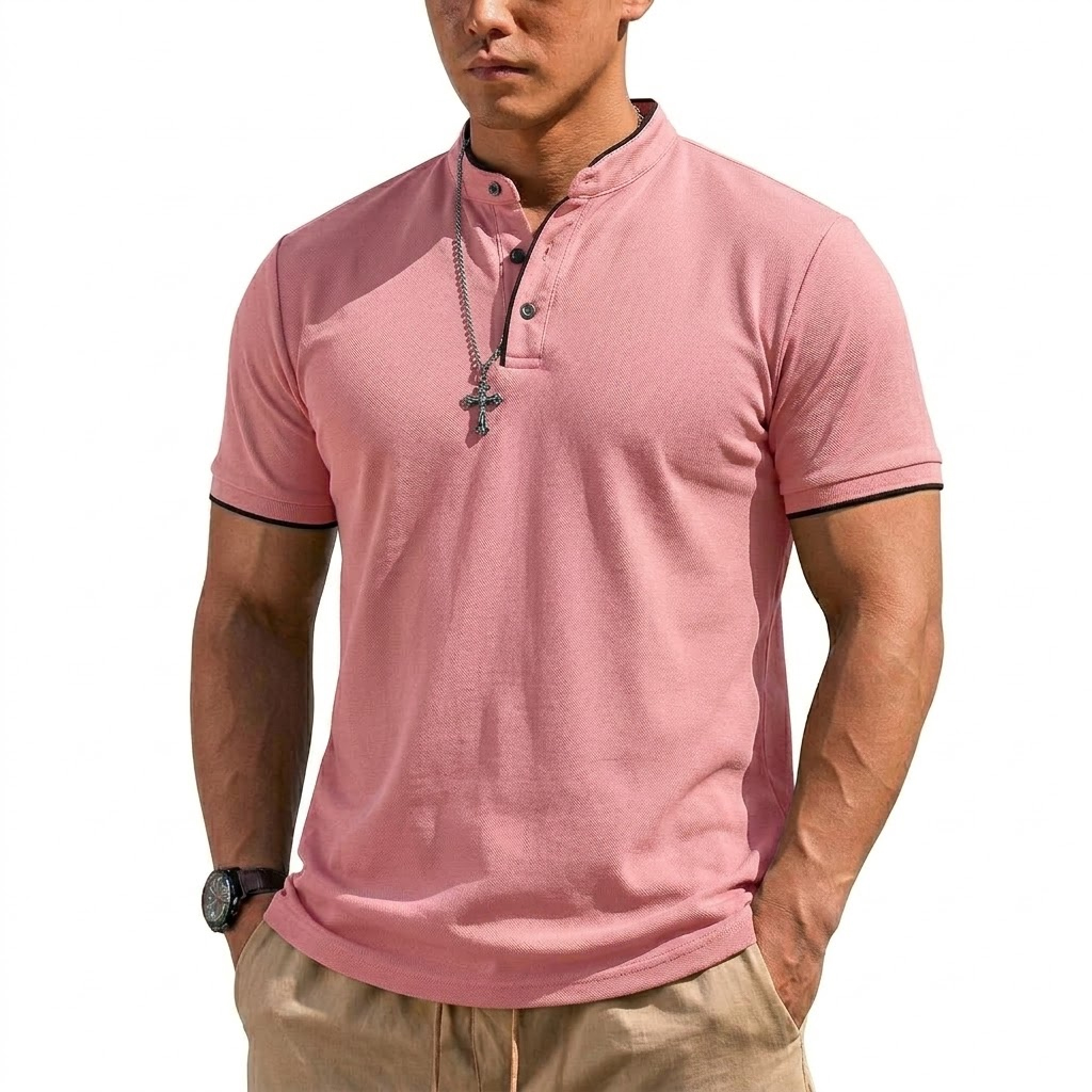 Camisa Henley de Manga Curta p - Summer Clothing Essentials avaliação e preço