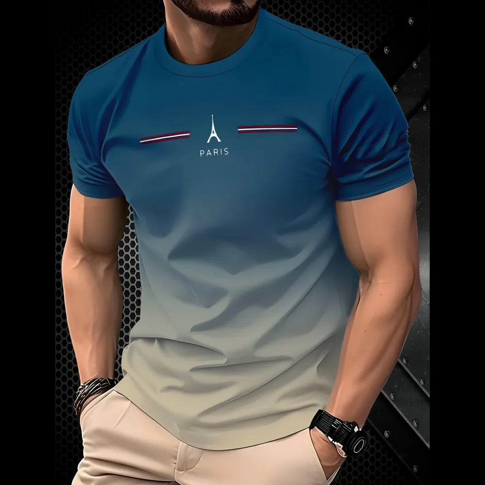 Camiseta Masculina de Verão co - Summer Clothing In Paris avaliação e preço