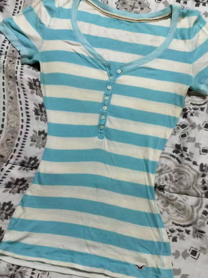 Camiseta Azul Listrada Estilo  - Summer Grunge Clothing avaliação e preço