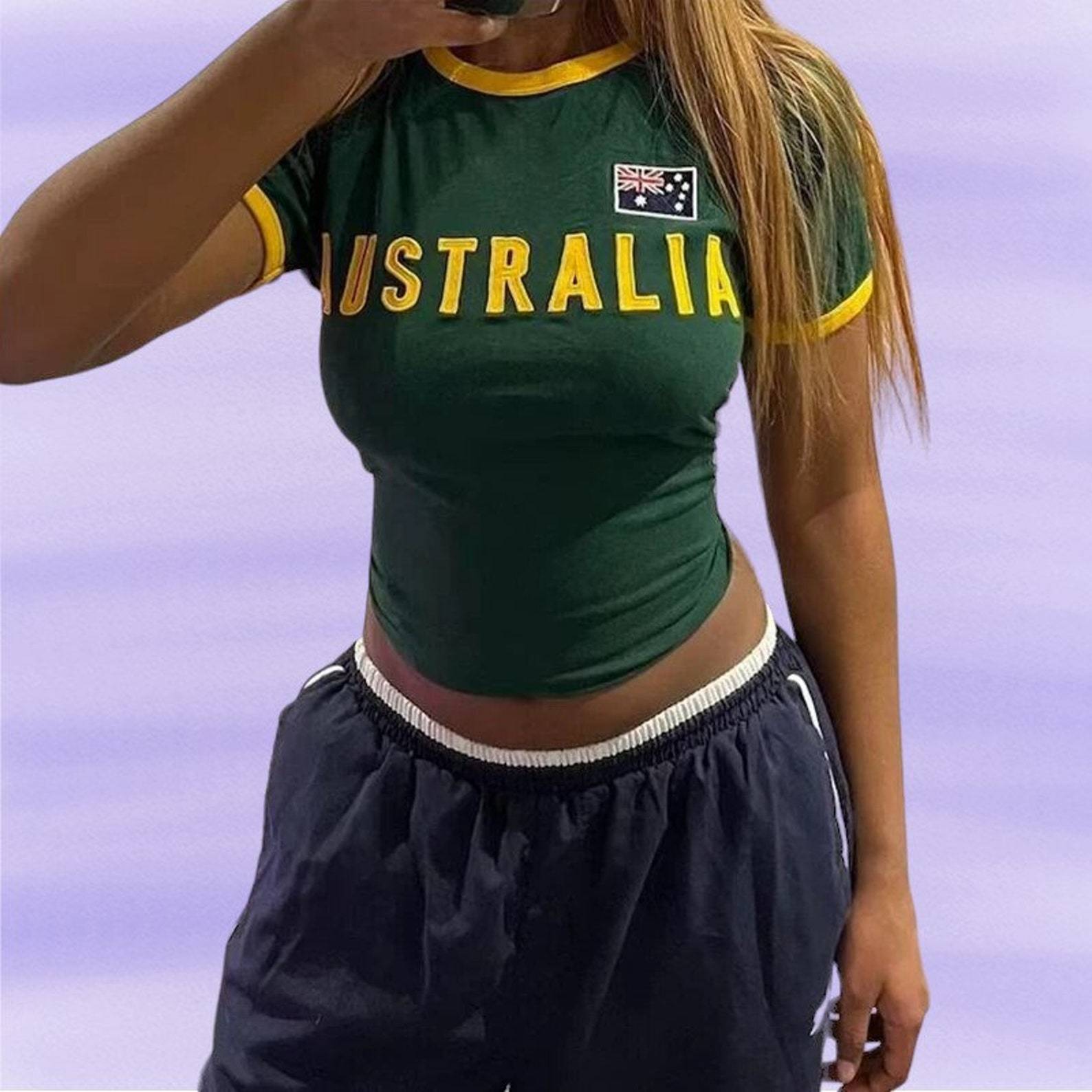 Verão verde camiseta feminina  - Summer Clothing Women Australia avaliação e preço