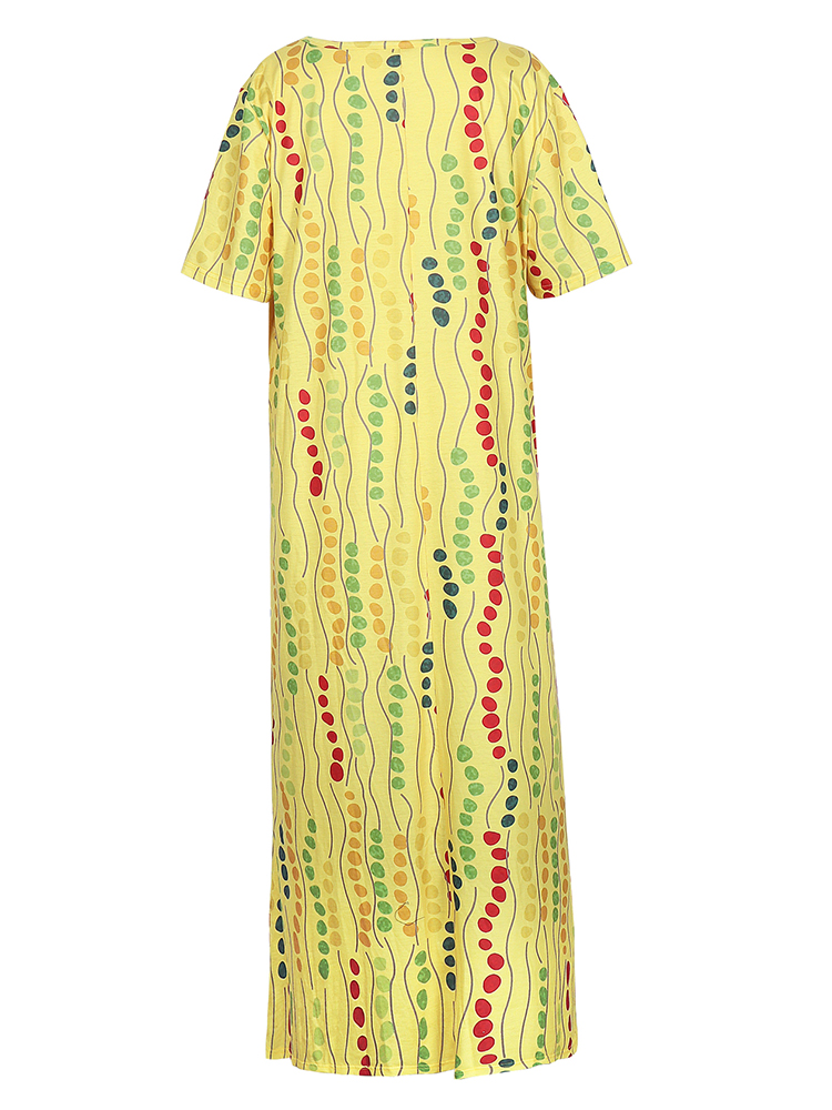 Vestido Midi Amarelo Estampado - Summer Upf Clothing avaliação e preço